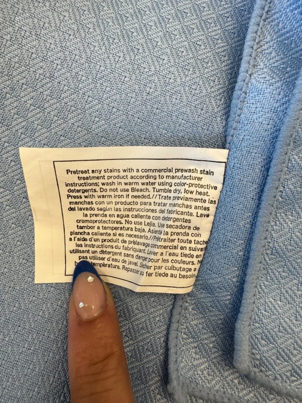 Set of two Vintage Fashion Industries Linen Napkins baby light blue